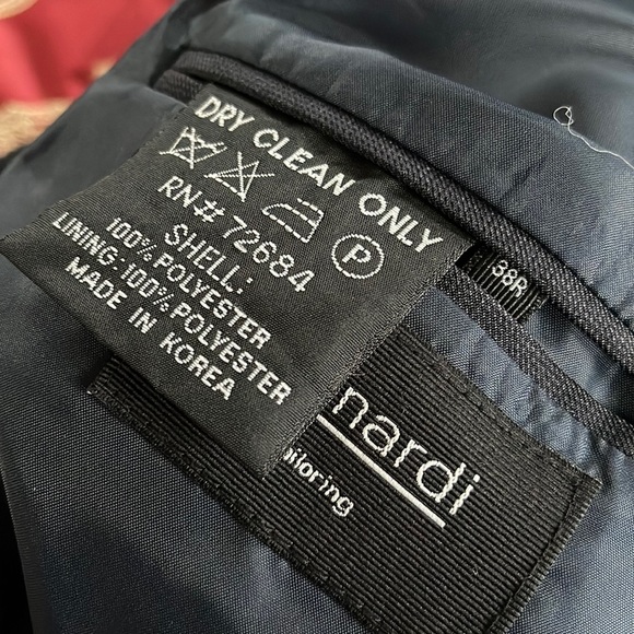 Leonardi Men’s Blazer Sport Coat Jacket Black 3 Buttons Size 38R - Picture 9 of 13